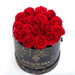 Κουτί με 15 Κόκκινα Τριαντάφυλλα Happy Birthday